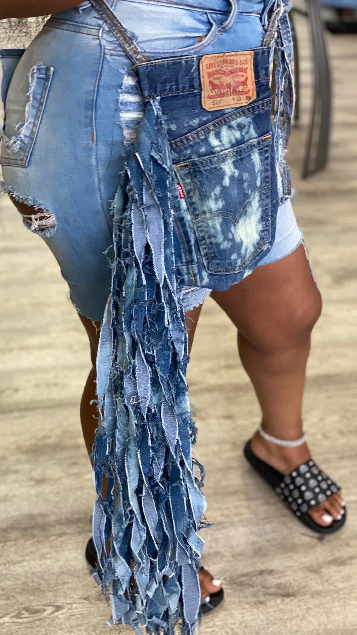 Levi denim fringe